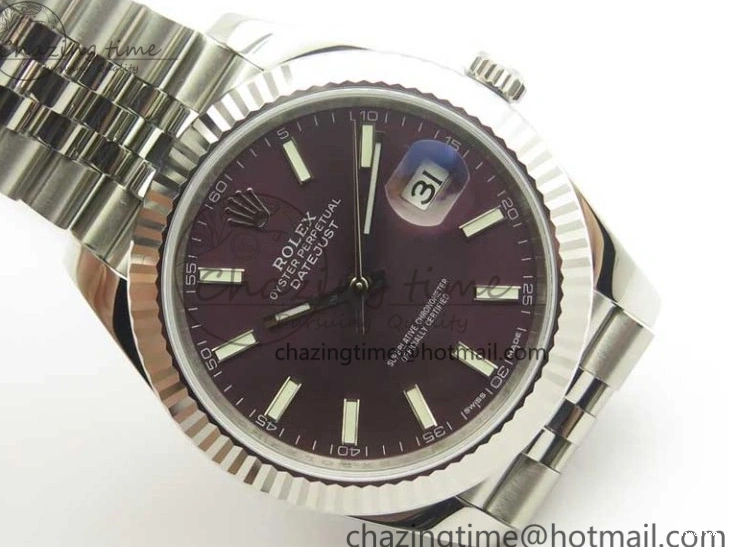 MiroTime 0215 DateJust 126334 SS REF 1:1 Best Edition Purple Dial Stick Markers on New version Jubilee Bracelet A TopPick 3422